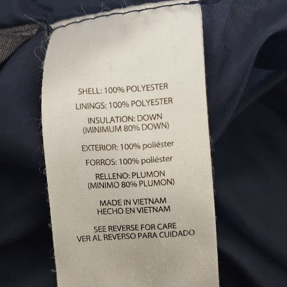 Eddie Bauer EB650 Down Puffer Jacket Mens Size Large Blue Full Zip Coat Outdoors - Picture 6 of 9